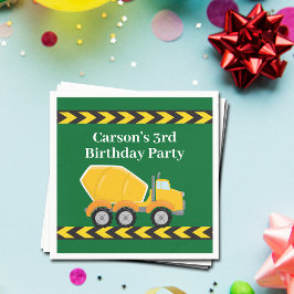 Jungen Geburtstagspartei Custom Green Truck Kids Serviette