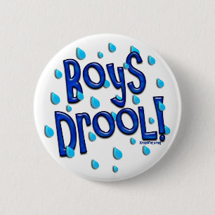 Jungen-Geifer! Knopf Button