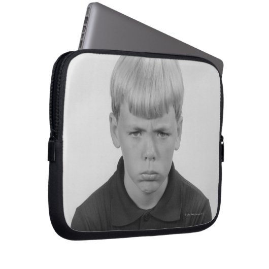 Jungen-Gesichtsausdrücke Laptopschutzhülle (Vorne Rechts)