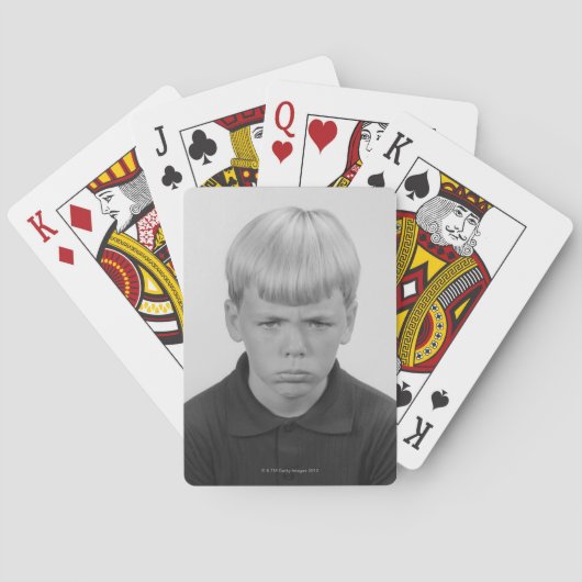 Jungen-Gesichtsausdrücke Spielkarten (Rückseite)
