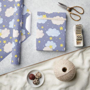 Jungen gestreifter Himmel  Geschenkpapier