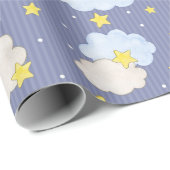 Jungen gestreifter Himmel Geschenkpapier (Rolleneckpunkt)