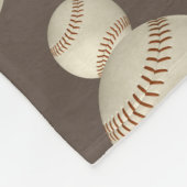 Jungen Girls Baseball Softball-Muster mit Monogram Fleecedecke (Ecke)