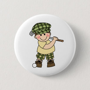 Jungen-Golfspieler Button