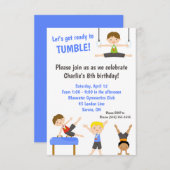 Jungen Gymnastik Geburtstagsparty Einladung (Vorne/Hinten)