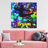 Jungen Gymnastik Rings Leinwand Art mit seinem Nam (Insitu (Wohnzimmer))