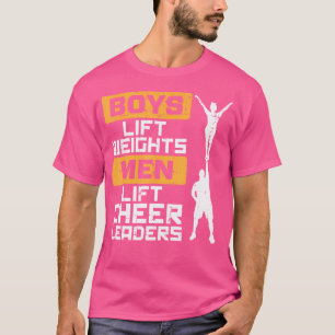 Jungen heben Gewichte Männer Cheerleader Lustiger T-Shirt