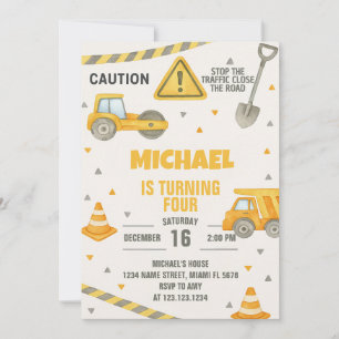 Jungen im Bau - Einladung zum Geburtstag