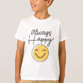 Jungen "Immer Glücklich" Smiley Gesicht Tee - Lust (Vorderseite)