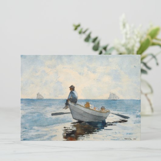 Jungen in einem Buch | Winslow Homer (Stehend Vorderseite)