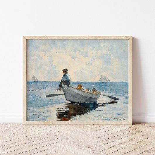 Jungen in einem Buch | Winslow Homer Poster