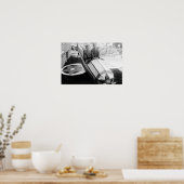 Jungen in einem Seifenkarren Poster (Küche)