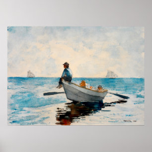 Jungen in einer Dory von Winslow Homer Poster