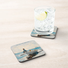 Jungen in einer Geschichte (1880) von Winslow Home Getränkeuntersetzer