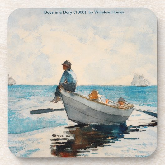 Jungen in einer Geschichte (1880) von Winslow Home Getränkeuntersetzer (Vorderseite)