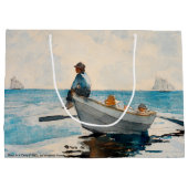 Jungen in einer Geschichte (1880) von Winslow Home Große Geschenktüte (Rückseite)