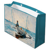 Jungen in einer Geschichte (1880) von Winslow Home Große Geschenktüte (Rückseite Schrägansicht)