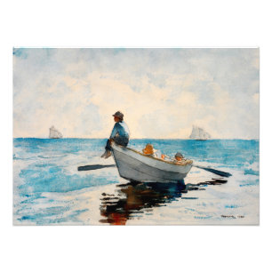 Jungen in einer Geschichte von Winslow Homer Fotodruck