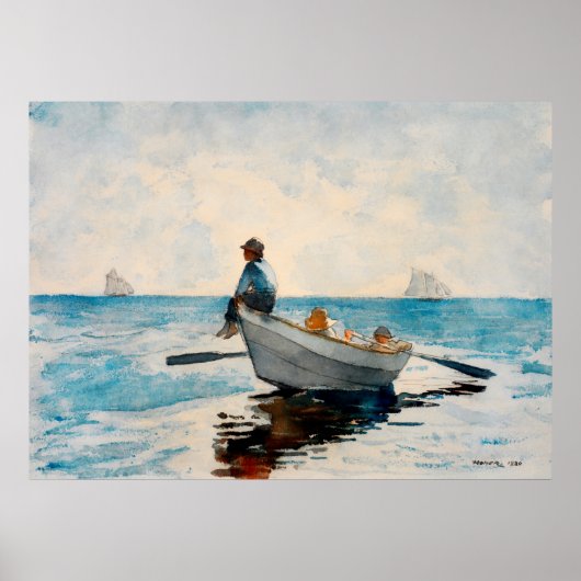 Jungen in einer Geschichte von Winslow Homer Poster (Vorne)