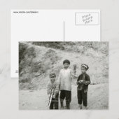 Jungen in Vietnam jagen mit Armbrust Postkarte (Vorne/Hinten)