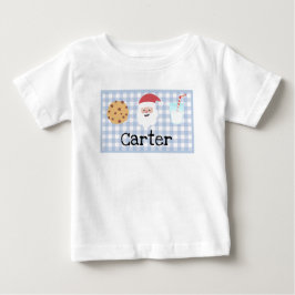 Jungen Karierte Santa's Milk and Cookies Baby T - Baby T-shirt