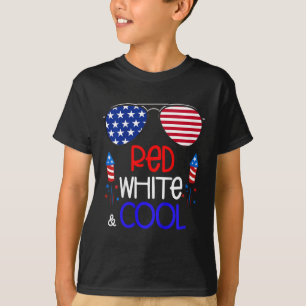 Jungen Kinder 4. Juli Rot weiß und Coole Sungles G T-Shirt