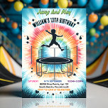 Jungen Kinder cool Trampolin Park 13. Geburtstag Einladung<br><div class="desc">Mit unserem "Coolen Trampolin-Park" zum 13. Geburtstag laden wir Sie ein, sich in ein episches Fest zu stürzen! Dieses hochfliegende Design ist perfekt für Nervenkitzel- und Abenteuerliebhaber. Mit lebendigen Farben und dynamischen Grafiken Set es die Bühne für einen aufregenden Tag voller Spaß. Erleben Sie den Geburtstagsaufregen und laden Sie Freunde...</div>