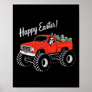 Jungen Kinder Happy Oster Lkw Ostereier Kleinkind Poster