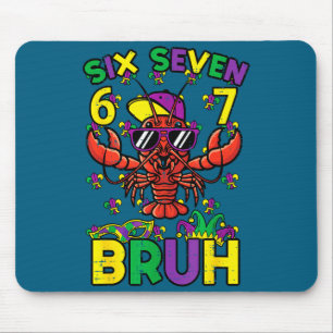 Jungen Kinder Sechs Sieben Bruh Crawfish 6 Mousepad