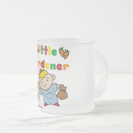 Jungen-kleine Gärtner-T-Shirts und Geschenke Mattglastasse (VorderseiteRechts)