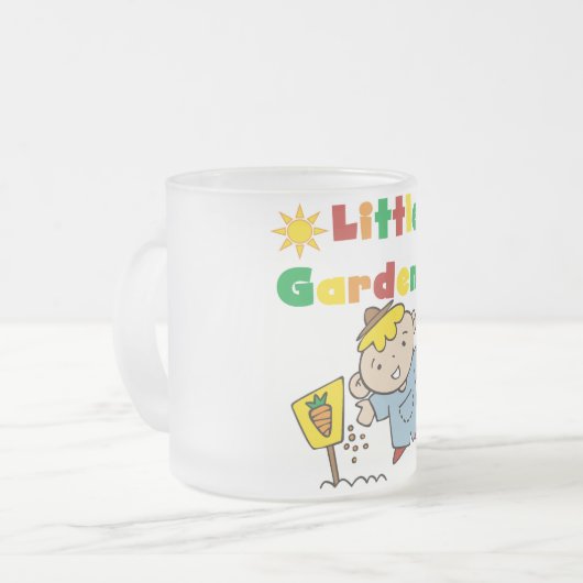 Jungen-kleine Gärtner-T-Shirts und Geschenke Mattglastasse (Vorderseite Links)