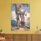 Jungen klettern einen Baum Leinwanddruck (Insitu (Wohnzimmer))