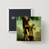 Jungen-Klettern Francisco Jose de Goya y Lucientes Button (Vorne & Hinten)