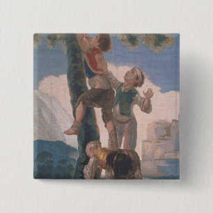 Jungen-Klettern Francisco Jose de Goya y Lucientes Button