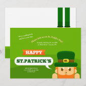 Jungen Kobold-St Patrick Tageseinladung Einladung (Vorne/Hinten)