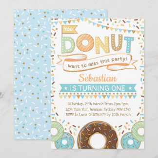 Jungen-Krapfen-Einladungs-Krapfen-Geburtstag Einladung