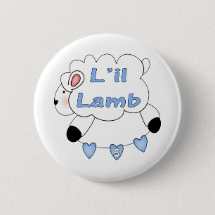 Jungen-Lamm-5. Geburtstags-Geschenke Button