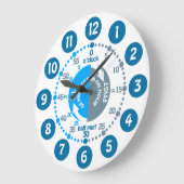 Jungen lernen, Zeit gedämpfter Wanduhr des blauen (Winkel)