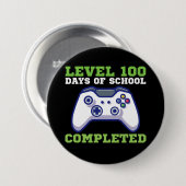 Jungen Level 100 Schultage absolviert Button (Vorne & Hinten)