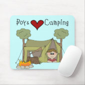 Jungen-Liebe-Camping Mousepad (Mit Mouse)