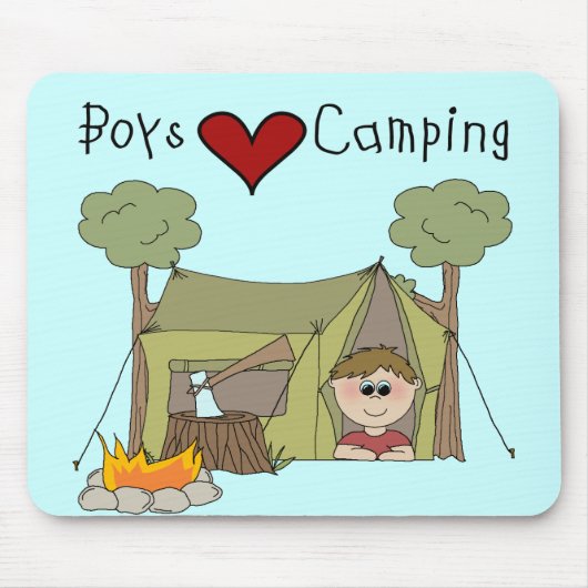 Jungen-Liebe-Camping Mousepad (Vorne)