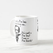 Jungen-lustige Tasse Edgar Allan Poe oder (Vorderseite Links)
