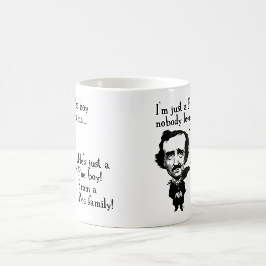 Jungen-lustige Tasse Edgar Allan Poe oder (Mittel)