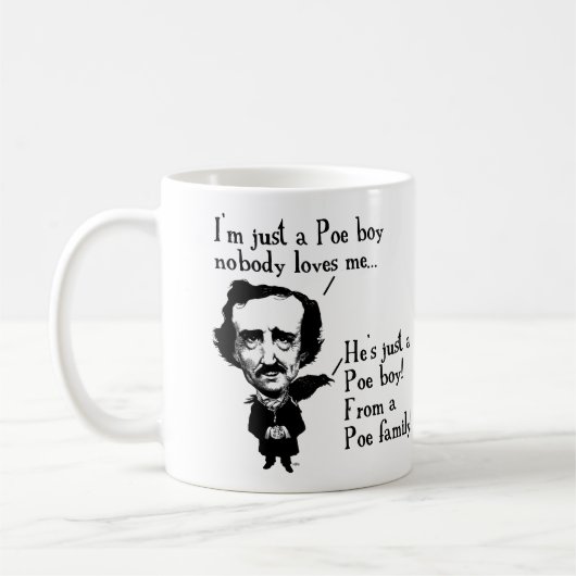 Jungen-lustige Tasse Edgar Allan Poe oder (Links)