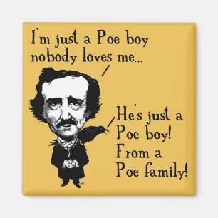 Jungen-lustiger Kühlschrankmagnet Edgar Allan Poe