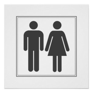 JUNGEN-MÄDCHEN-BADEZIMMER POSTER