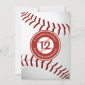 Jungen-Mädchen-Baseball-Geburtstag oder Party Einladung (Rückseite)