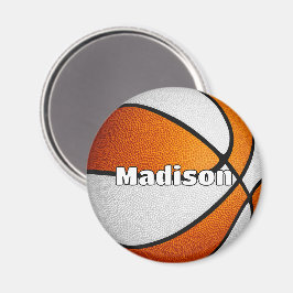 Jungen Mädchen Basketball Orange Mannschaftsfarben Magnet