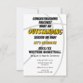 Jungen Mädchen beenden Basketballsaison Party Einladung (Vorderseite)