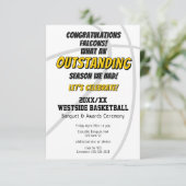 Jungen Mädchen beenden Basketballsaison Party Einladung (Stehend Vorderseite)